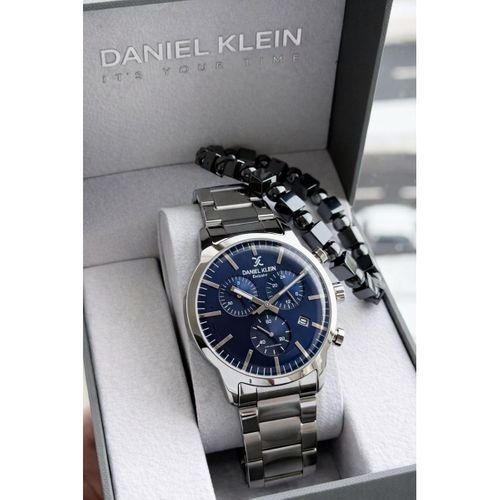 Daniel Klein Erkek Kol Saati 30 Metre Suya Dayanıklı Çelik Kordon + Bileklik Hediyeli VS.BLKT.0817