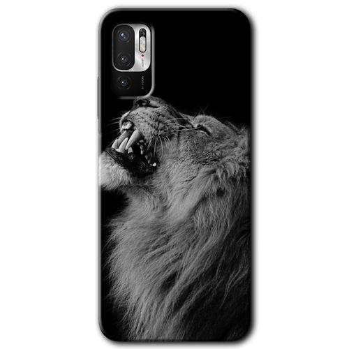 Poco M3 Pro Kılıf HD Desen Baskılı Arka Kapak - Lion + Kırılmaz Cam