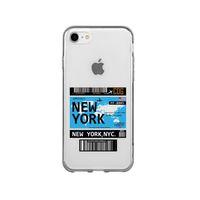 iPhone SE New York Desenli Premium Şeffaf Silikon Kılıf