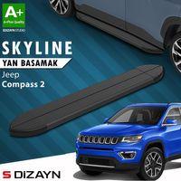 S-Dizayn Jeep Compass 2 Skyline Siyah Yan Basamak 173 Cm 2017 Üzeri A+ Kalite