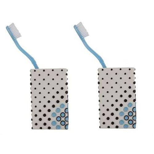 2 Adet Diş Fırçalık Ve Macunluk Puanlı Poliresin 6X6X10Cm 200Ml Banyo Seti