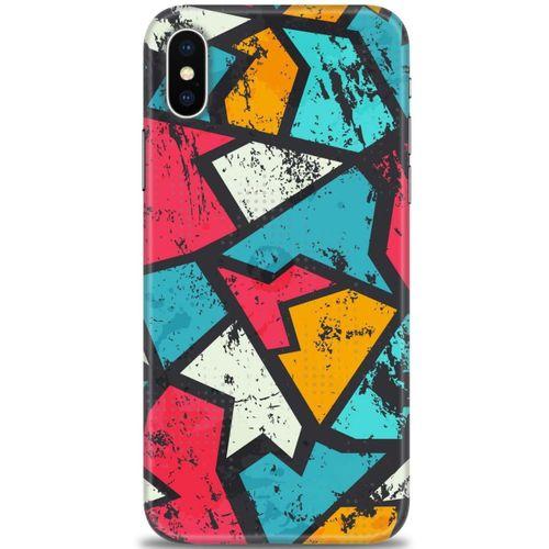 iPhone XS Max Kılıf HD Baskılı Kılıf - Grafiti + Tam Ekran Koruyucu