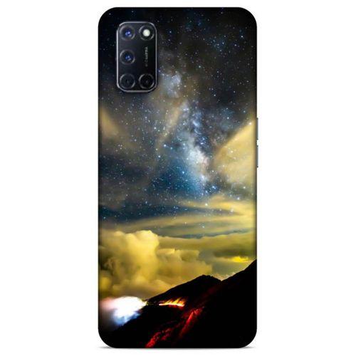 Lopard Oppo A92 Uyumlu Kılıf Gece'S (17) Tasarım Kılıf Sarı