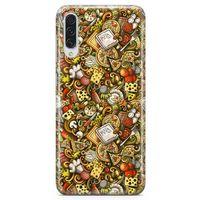Samsung Galaxy A30s Kılıf Doodle Restaurant Arka Kapak Koruma Desenli Full Koruyucu