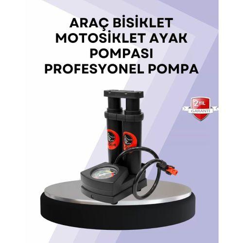 Basınç Saatli Ayak Pompası Bisiklet Ve Araç Uyumlu