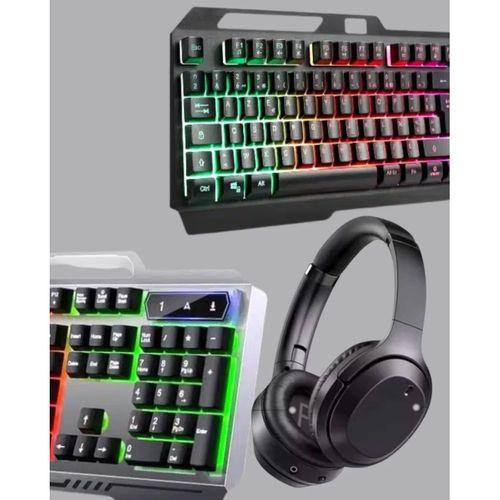 Işıklı Klavye Mouse Ve Bluetooth Kulaklık Seti Türkçe Q Usb