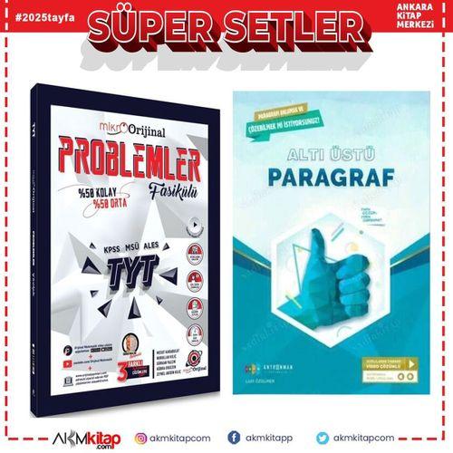Orijinal Mikro TYT Problemler Fasikülü ve Antrenman Altı Üstü Paragraf Soru Bankası Seti 2 Kitap