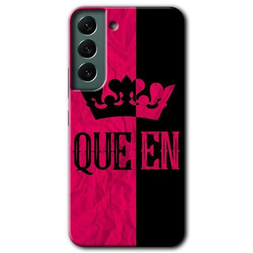 Samsung Galaxy S22 HD Baskılı Kılıf + 9D Tam Ekran Koruyucu - Queen