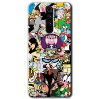 BeRa Aksesuar Xiaomi Redmi Note 8 Pro Kılıf Baskılı Kapak - Süper Çizgi Kahramanlar +Tam Kaplayan Mat Seramik