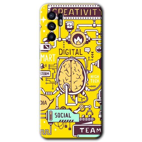 OPPO Oppo Reno 6 Kılıf HD Desen Baskılı Arka Kapak + Temperli Cam - Smart 2