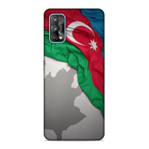 Realme 7 Pro Uyumlu Kılıf Azarbaijan (9) Kılıf Kumaş Bayrak