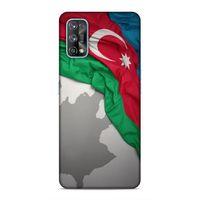 Realme 7 Pro Uyumlu Kılıf Azarbaijan (9) Kılıf Kumaş Bayrak