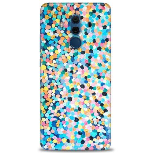 Huawei Mate 10 Pro Kılıf HD Baskılı Kılıf - Renkli Benekler + Tam Ekran Koruyucu