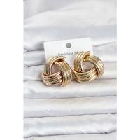 316L Çelik Gold Renk Sarmal Model Kadın Küpe