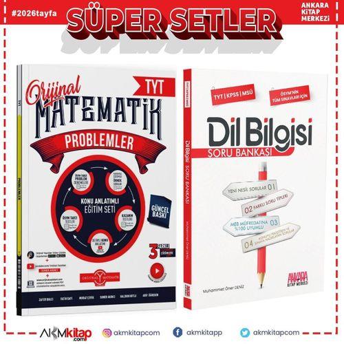 Orijinal Yayınları TYT Problemler Konu Anlatımlı Eğitim Seti ve AKM Dil Bilgisi Soru Bankası 2 Kitap