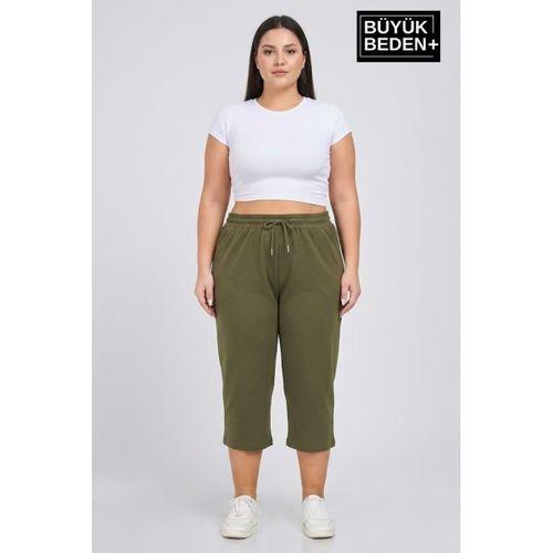 Kadın Büyük Beden Şort 3XL-6XL  Rahat Kesim Diz Altı Günlük Şort-SPR26BSRK591