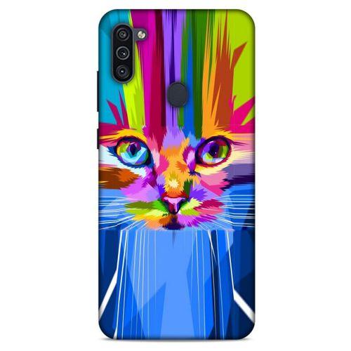 Lopard Samsung Galaxy M11 Uyumlu Kılıf Kediler (17) Tasarım Kılıf Rainbow