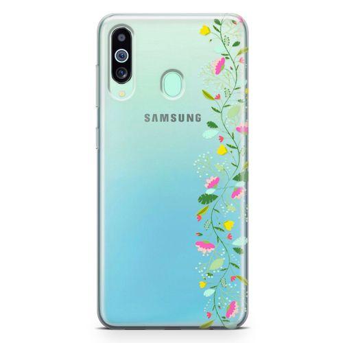 Samsung Galaxy A60 Kılıf Asma Çiçek Arka Kapak Koruma Desenli Full Koruyucu