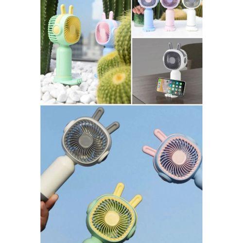 Telefon Tutuculu Şarjlı Mini El Fanı