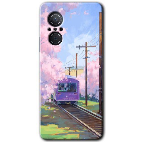 Huawei Nova 9 SE HD Baskılı Kılıf + 9D Tam Ekran Koruyucu - Rails Paint