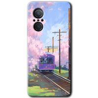 Huawei Nova 9 SE HD Baskılı Kılıf + 9D Tam Ekran Koruyucu - Rails Paint