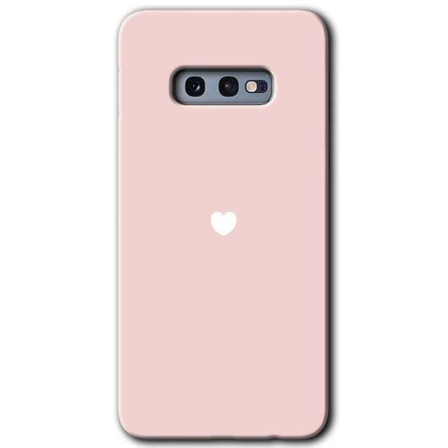 Galaxy S10e Kılıf HD Desen Baskılı Arka Kapak - Sade Kalp + Kırılmaz Cam