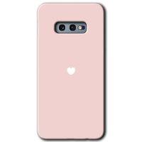 Galaxy S10e Kılıf HD Desen Baskılı Arka Kapak - Sade Kalp + Kırılmaz Cam