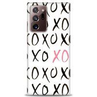 Samsung Galaxy Note 20 Ultra Kılıf HD Baskılı Kılıf - XOXO + Tam Ekran Koruyucu