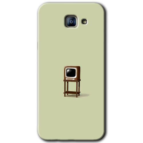 Galaxy A8 2016 Kılıf HD Desen Baskılı Arka Kapak - Retro-TV + Kırılmaz Cam