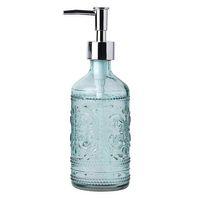 Cam Sıvı Sabunluk Mavi 7X7X21Cm 350Ml