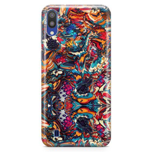 Samsung Galaxy M10 Kılıf Siyah İnci Arka Kapak Koruma Desenli Full Koruyucu