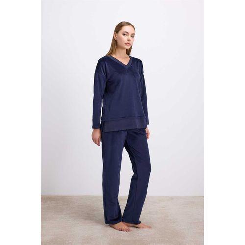 Kadın Uzun Kollu Sweatshirt Ve Pantolon Pijama Takımı Konforlu Uyku & Ev Giyimi