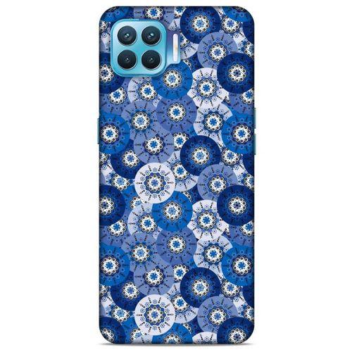 Oppo Reno 4 Lite Uyumlu Kılıf Mavi Delisi (37) Silicone Cover Daireler