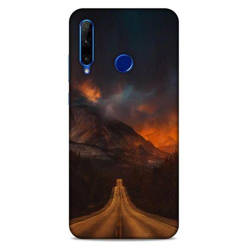 Lopard Huawei Honor 20 Lite Uyumlu Kılıf Gece'S (47) Crystal Flex Kılıf Kızıl Yol