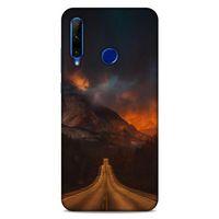 Lopard Huawei Honor 20 Lite Uyumlu Kılıf Gece'S (47) Crystal Flex Kılıf Kızıl Yol
