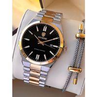 Raymond Nişan Ve Damatlara Özel Çelik Kordon 2 Yıl Garantili 5 Atm Erkek Kol Saati+Bileklik RMD.27