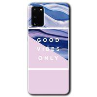 Galaxy S20 Kılıf HD Desen Baskılı Arka Kapak - Good Vibes + Kırılmaz Cam