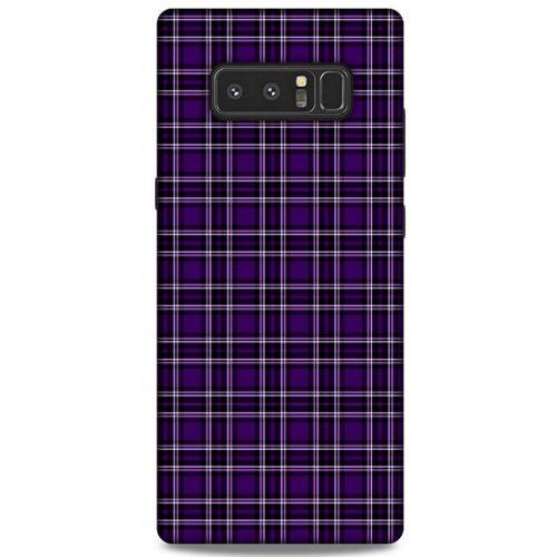 Samsung Galaxy Note 8 Uyumlu Kılıf Mor Delisi (11) Tam Koruma Çizgili