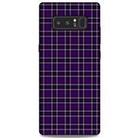 Samsung Galaxy Note 8 Uyumlu Kılıf Mor Delisi (11) Tam Koruma Çizgili