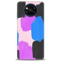 Xiaomi Poco X3 Pro Kılıf HD Baskılı Kılıf - Mor Siyah + Tam Ekran Koruyucu