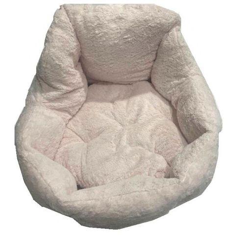Süslüpati Kullanışlı Yıkanabilir Kumaş Silikon Elyaf Dolgulu Kedi Köpek Yatağı Lila 56Cm