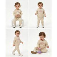 6/24 Ay Fırfır Detaylı Penye Bebek Takımı