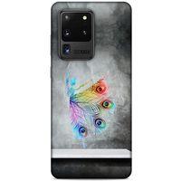 Samsung Galaxy S20 Ultra Kılıf Desenli Özel Seri Tüyler (38) Neo Hybrid Kılıf