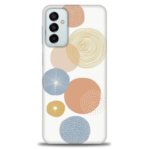 Samsung Galaxy M23 Kılıf HD Baskılı Kılıf - Mavi Daireler + Tam Ekran Koruyucu