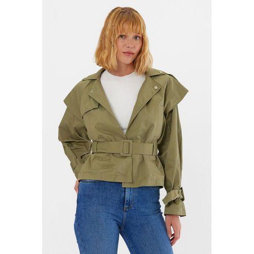 Batik Kısa Kruvaze Trençkot