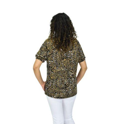 Kadın Kısa Kol Baskılı Bluz BGL-ST04702