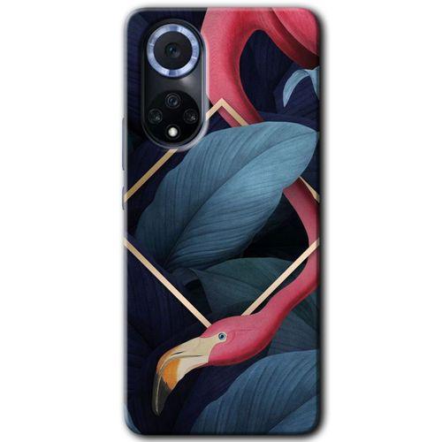 Huawei Nova 9 Kılıf HD Desen Baskılı Arka Kapak - Flamingo Yaprak