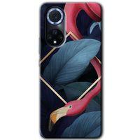 Huawei Nova 9 Kılıf HD Desen Baskılı Arka Kapak - Flamingo Yaprak