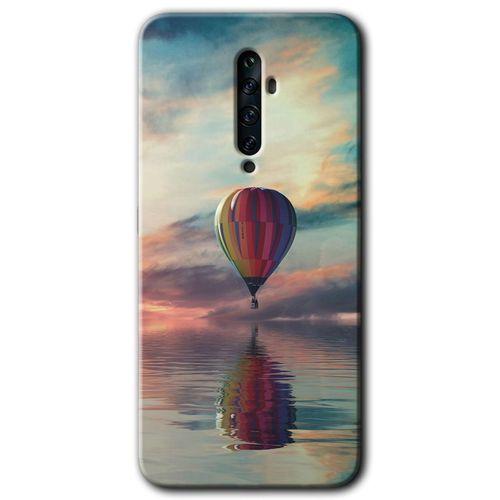 OPPO Oppo Reno 2z Kılıf HD Baskılı Desen + Hayalet Cam Yandan Görünmez