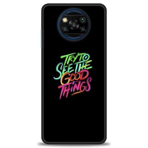 Xiaomi Poco X3 NFC Kılıf HD Baskılı Kılıf - Good Things + Tam Ekran Koruyucu